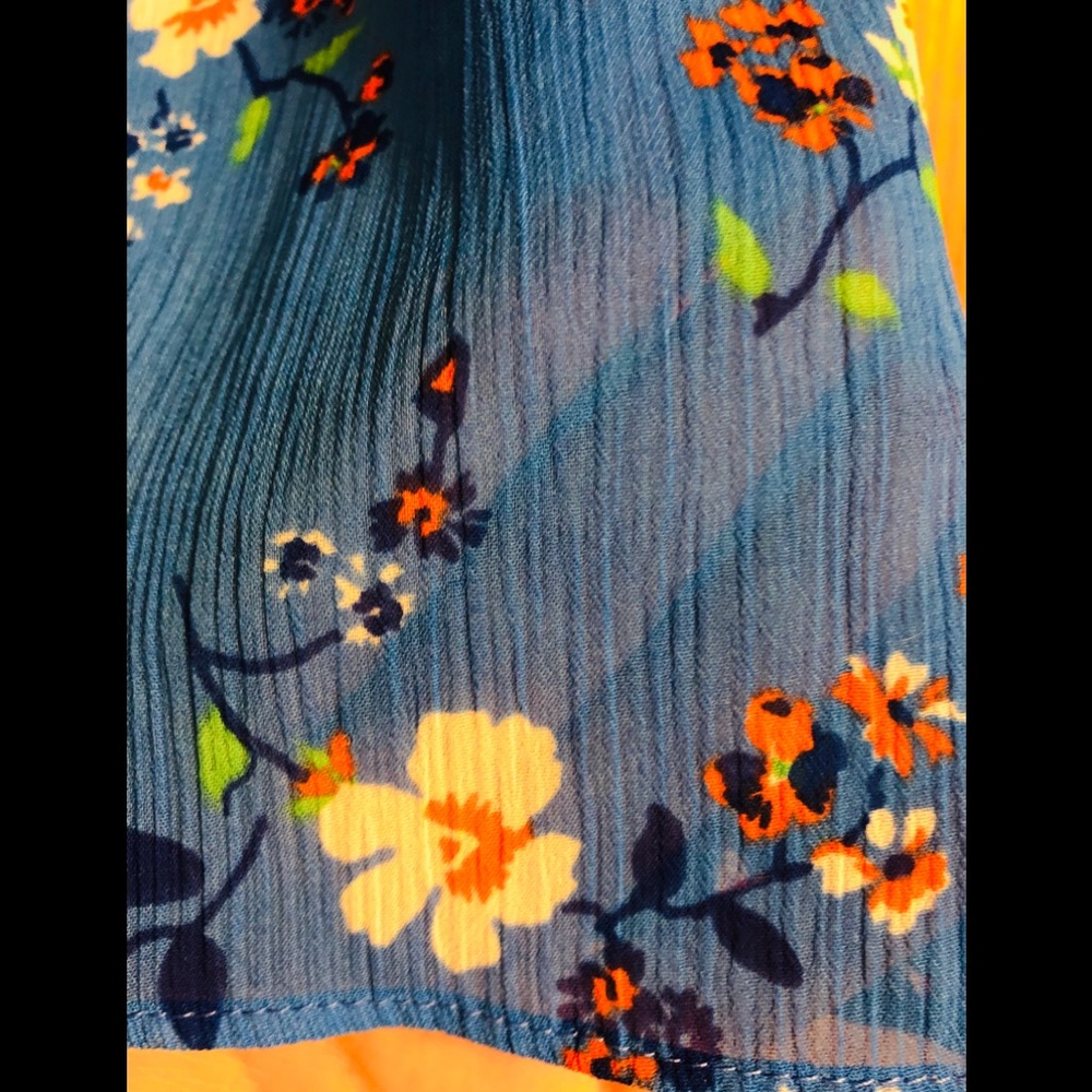 NWOT Hollister Floral Blue Tank Top - Picture 2 of 5